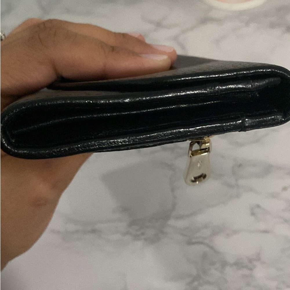 Chloe Black Leather Wallet with Gold Accents - Picture 6 of 8